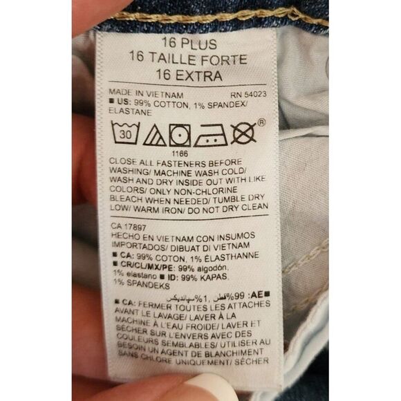 Old Navy Boyfriend Midrise Stella Straight Leg Jeans Womens 16 Blue - Picture 5 of 7